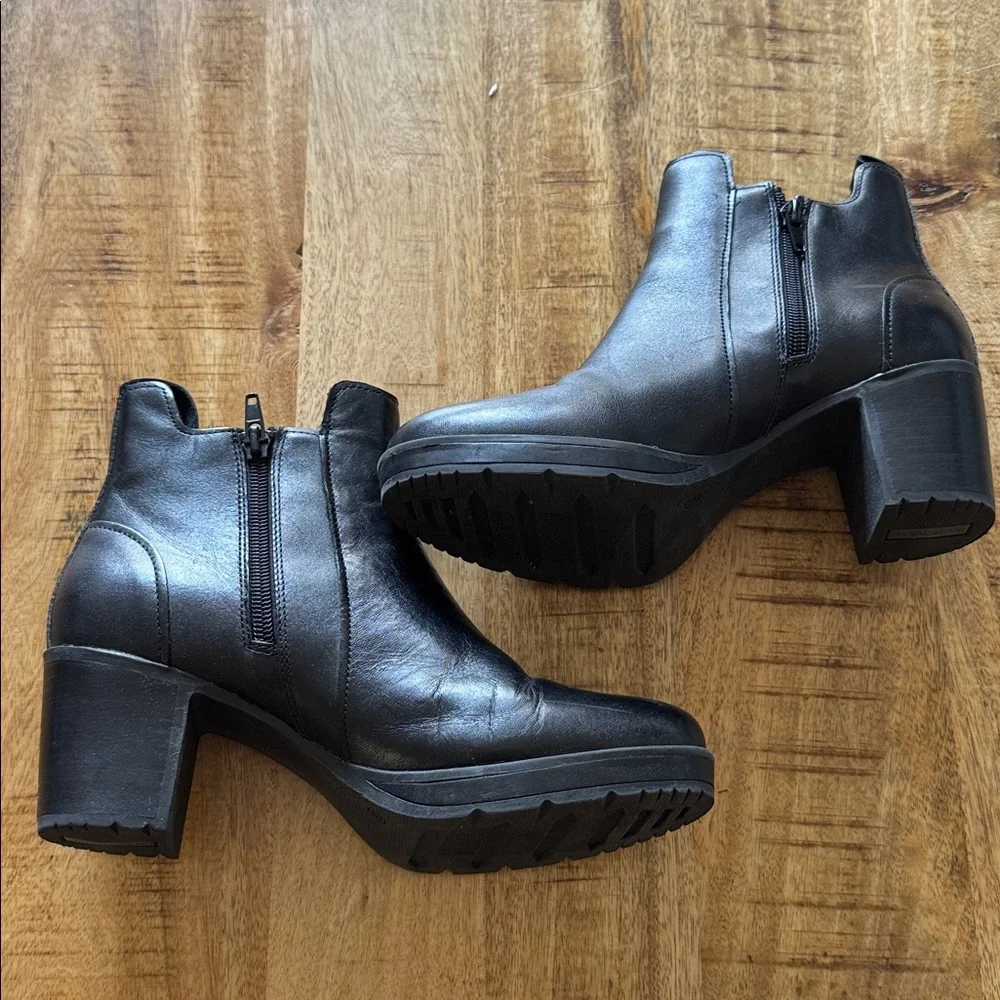 Josef Seibel Gloria 04 Black Leather Ankle Boots booties heel Buckle NEW EU 36